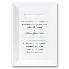 Timeless - White Invitation