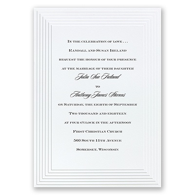 Timeless - White Invitation