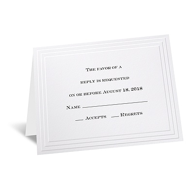 Timeless - White Respond Card and Envelope