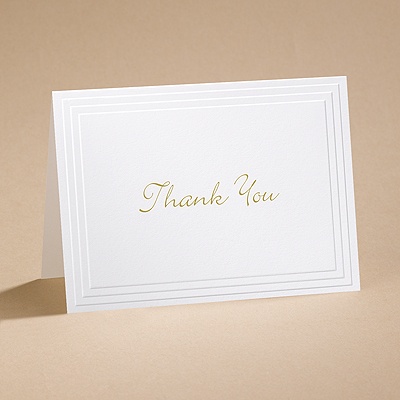 Timeless - White Thank You Card and Envelope