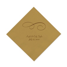 Gold Cocktail Napkin