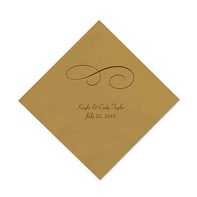 Gold Cocktail Napkin