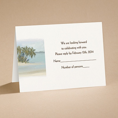 Beach Setting - Respond Card and Envelope