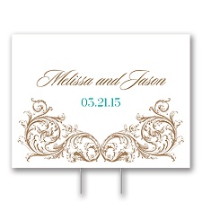 Fancy Filigree Yard Sign - Medium
