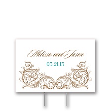 Fancy Filigree Yard Sign - Small