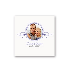 Swirl Frame - White Cocktail Napkin