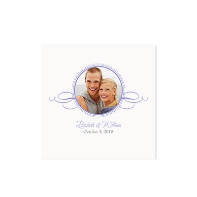 Swirl Frame - White Cocktail Napkin