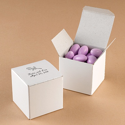 Glossy White Favor Box
