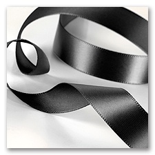 Satin Ribbon - Pre-Cut - Black