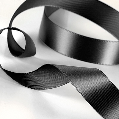 Satin Ribbon - Pre-Cut - Black