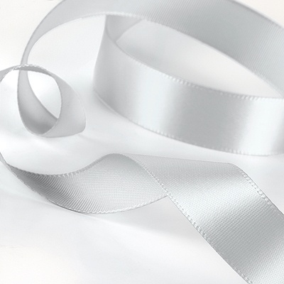 Satin Ribbon - Pre-Cut - Silver