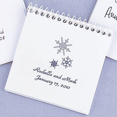 White Spiral Notepad Favors