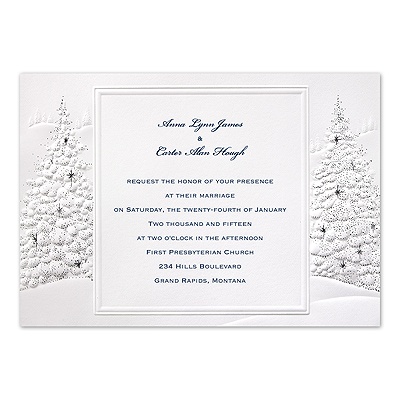 Wedding Frames Birch Wedding Invitation Winter Finery Wedding
