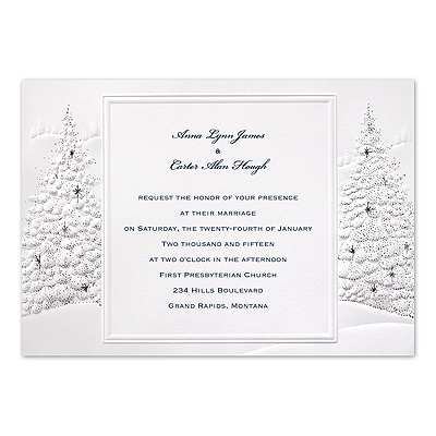 Wedding Frames Birch Wedding Invitation Winter Finery Wedding