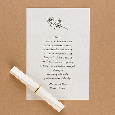 Wedding Scrolls on Home    Wedding Reception Accessories    Favors    Thank You Scrolls
