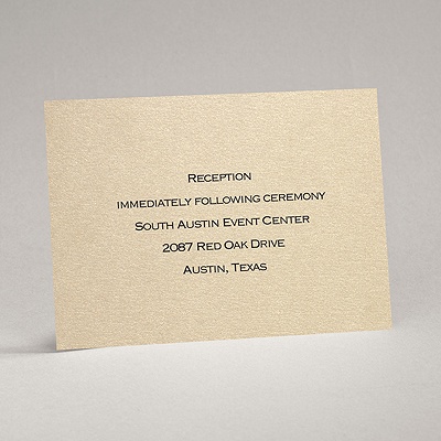 Gold Shimmer - Reception Card