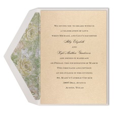 Gold Floral - Invitation