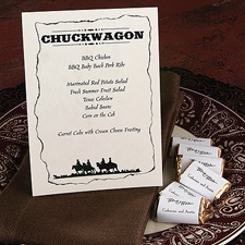 Wanted! Style Chuckwagon Menu Card