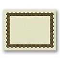 Scalloped Employee Award Certificate - Gold