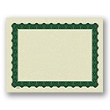 Scalloped Employee Award Certificate - Green