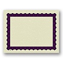 Scalloped Employee Award Certificate - Purple
