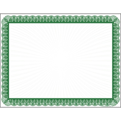 Regal Employee Award Certificate - Green