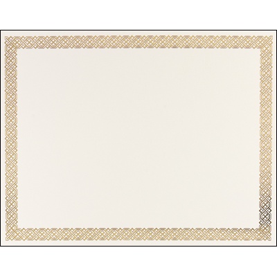 Braided Gold Foil Employee Award Certificate