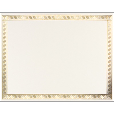 Channel Border Gold Foil Employee Award Certificate