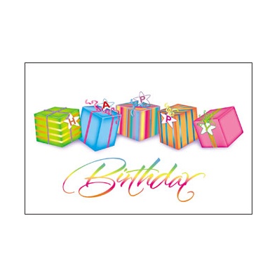 Birthday Packages Postcard - Laser