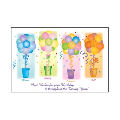Seasonal Balloons Postcard