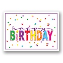 Confetti Call-Out Birthday Postcard