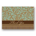 Damask Thank You Postcard