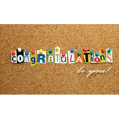 Corkboard Congrats Card