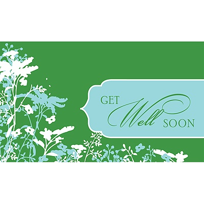 Floral Fantasy Get Well Card