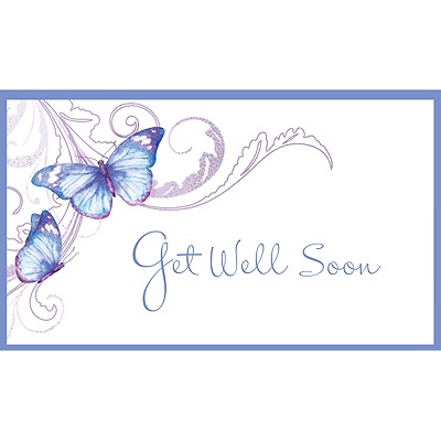 Butterfly Kisses Get Well Card