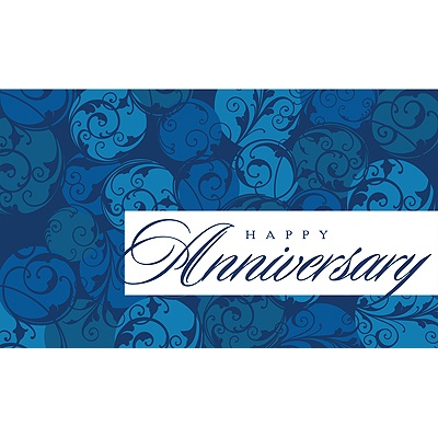 Anniversary in Blue Card
