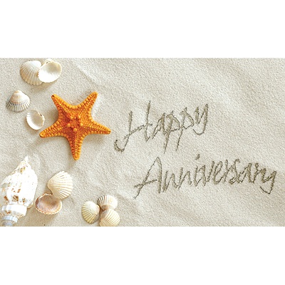 On the Beach Anniversary Card