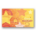 Golden Stars Anniversary Card