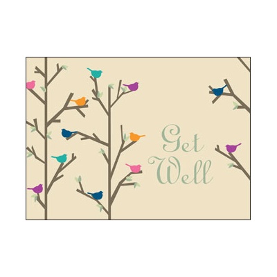 Recycled Get Well Birds Card