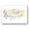 Watercolor Thanks Card