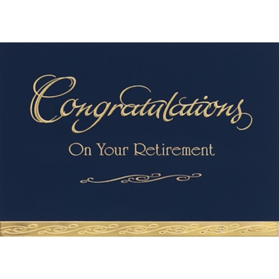 Classic Retirement Card - Verse Only