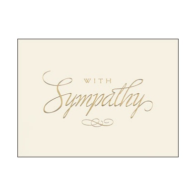 Golden Sympathy Card