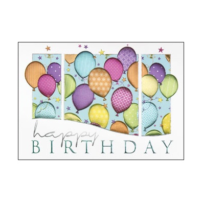 Dazzling Balloons Card - Verse Only