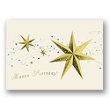 Gold Star Birthday Card