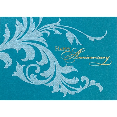 Flourish in Teal Card