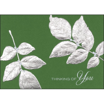 Silver Thoughts Thinking of You Card