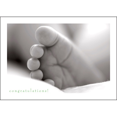 Little Toes Birth Congratulations Card