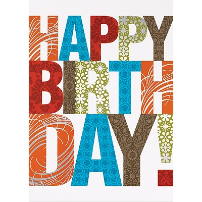 Many Patterns Birthday Card