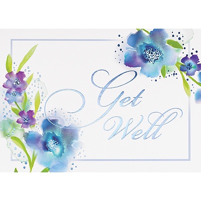 Watercolor Beauty Get Well Card
