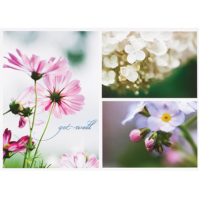 Flowers and Wishes Get Well Card